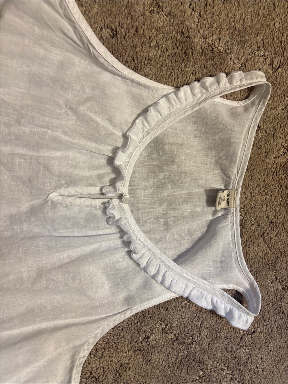 Old Navy White Tank Blouse - Picture 3 of 5
